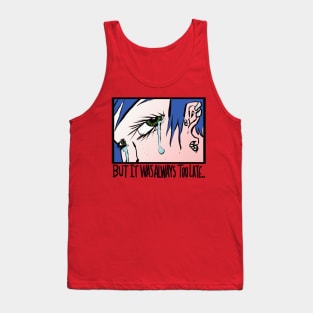 Blue Haired Girl Crying Tank Top